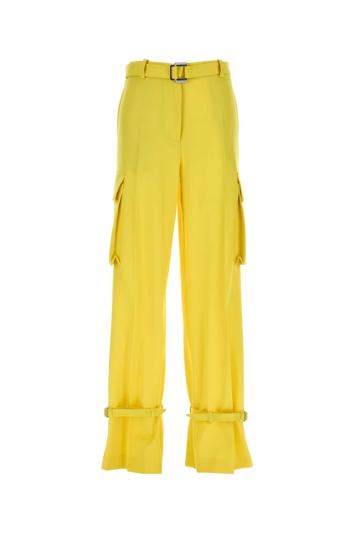 The Attico Women Yellow Wool Cargo Pant THE ATTICO