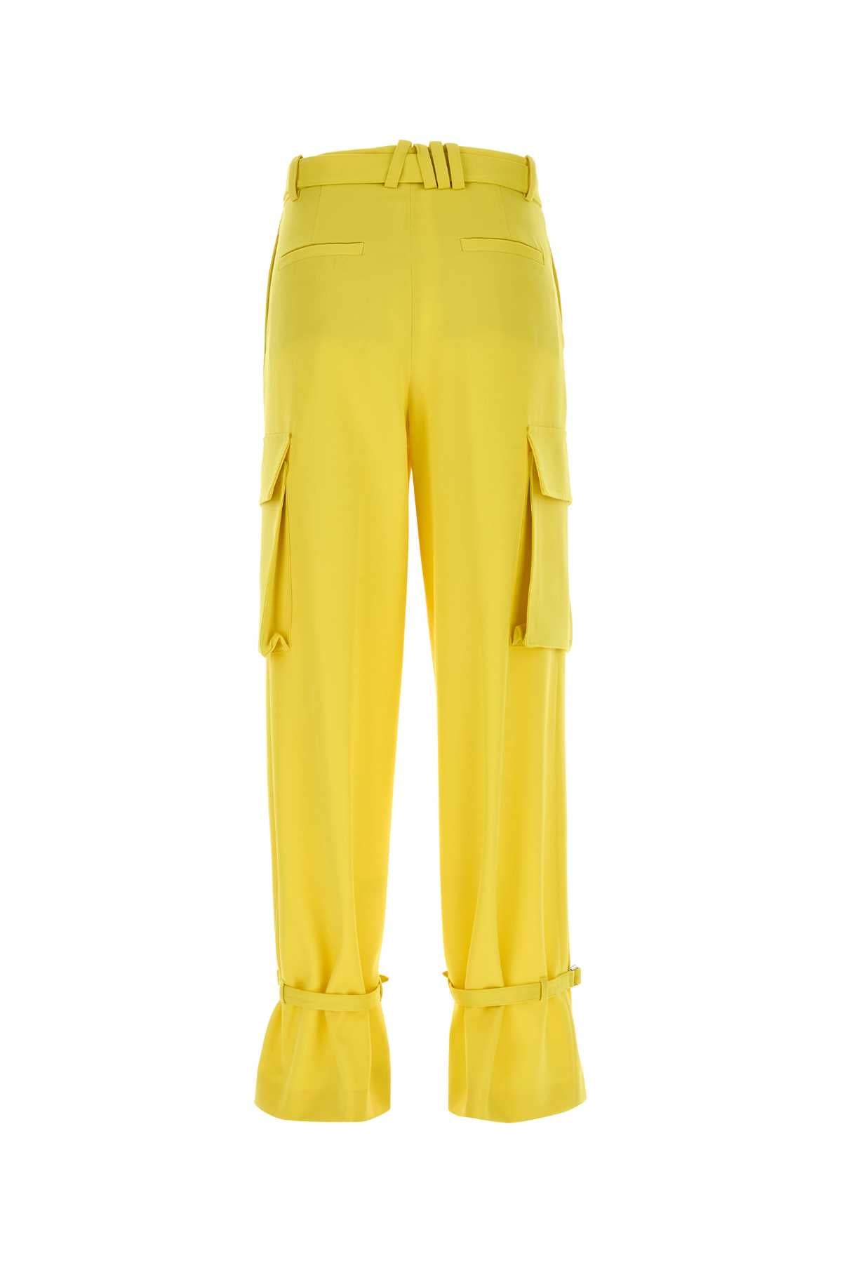 The Attico Women Yellow Wool Cargo Pant THE ATTICO