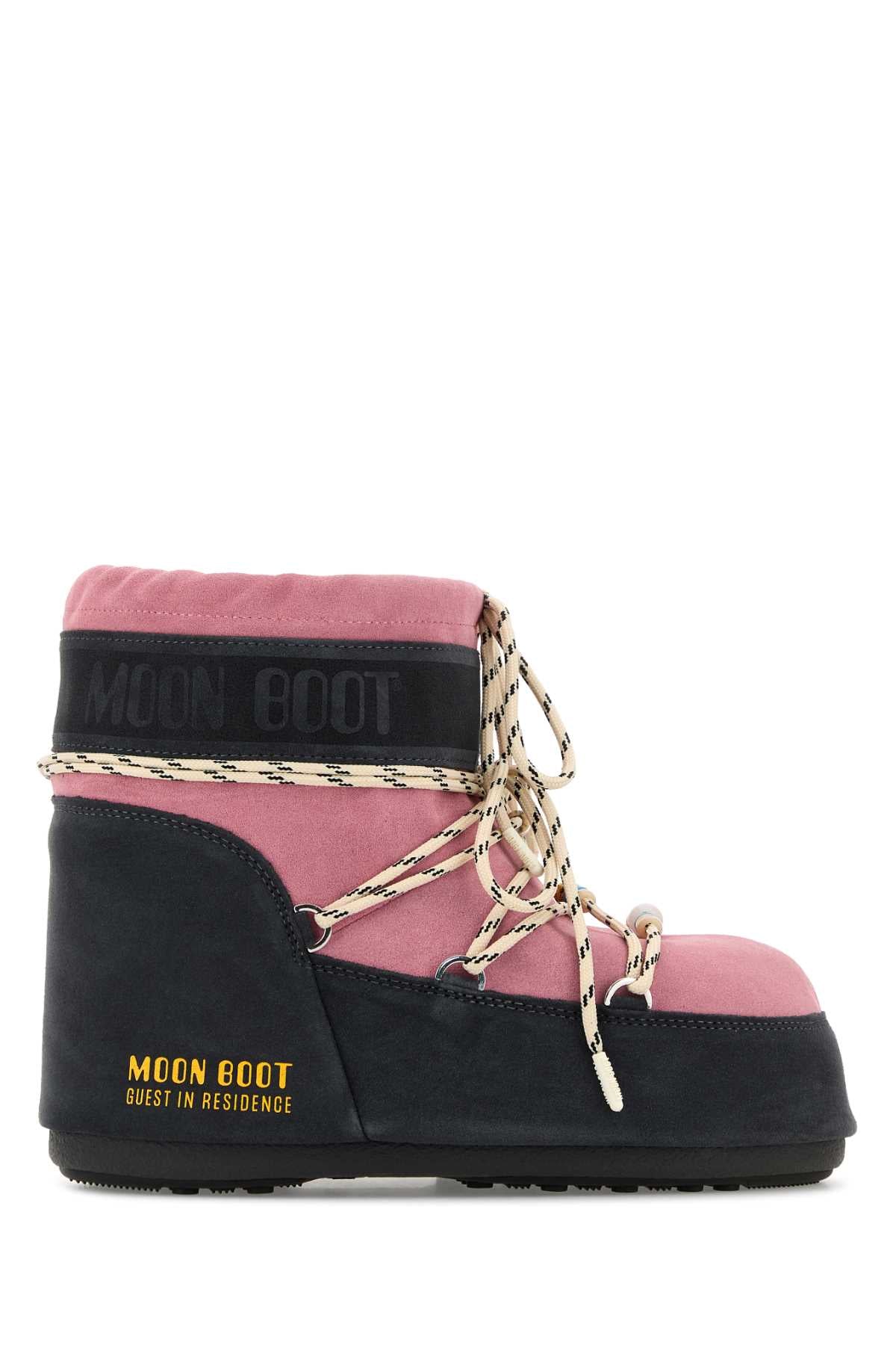 Moon Boot Women Two-Tone Suede Moon Boots X Guest In Residence Icon Low Ankle Boots MOON BOOT