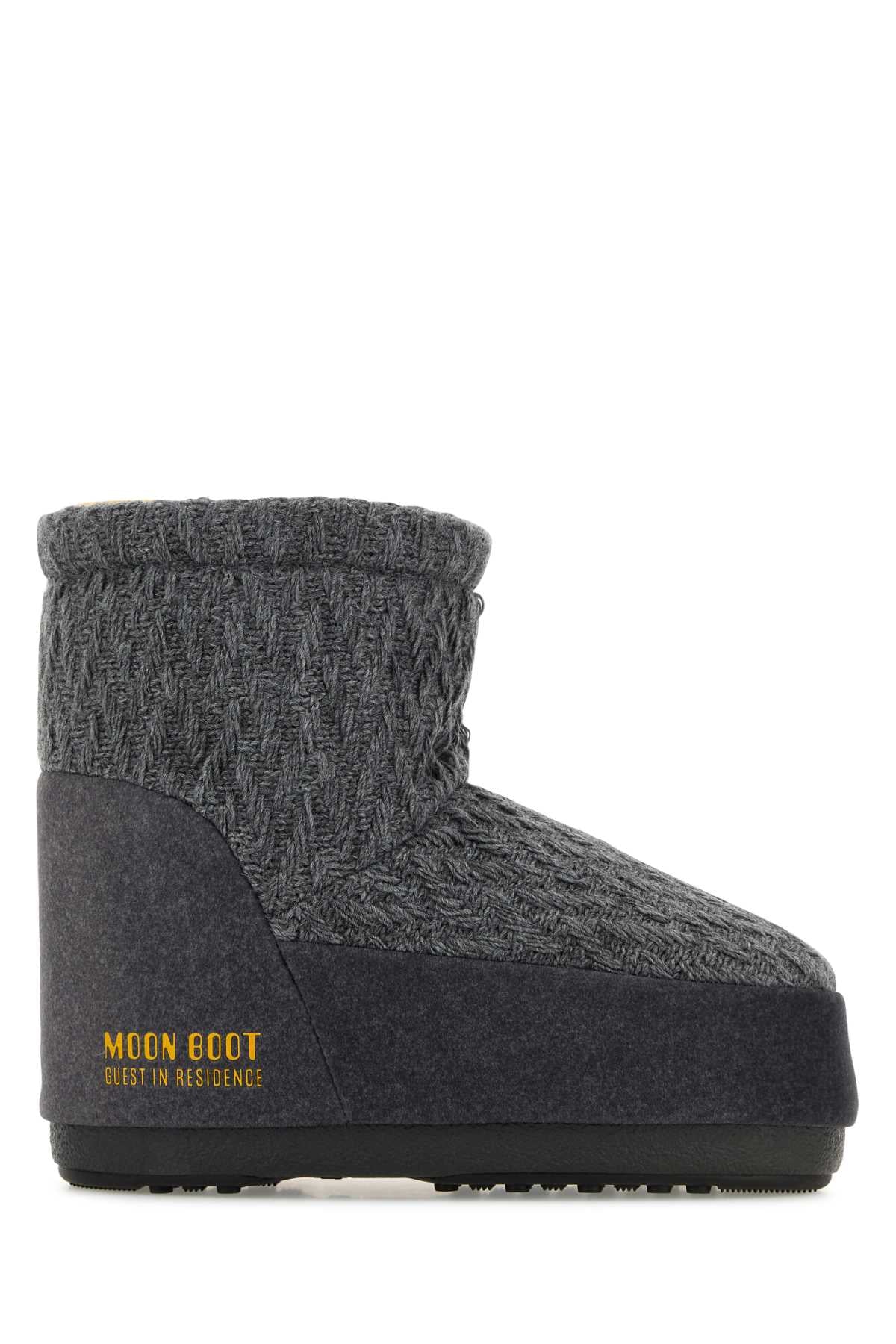 Moon Boot Women Dark Grey Fabric Moon Boot X Guest In Residence Icon Low Ankle Boots MOON BOOT
