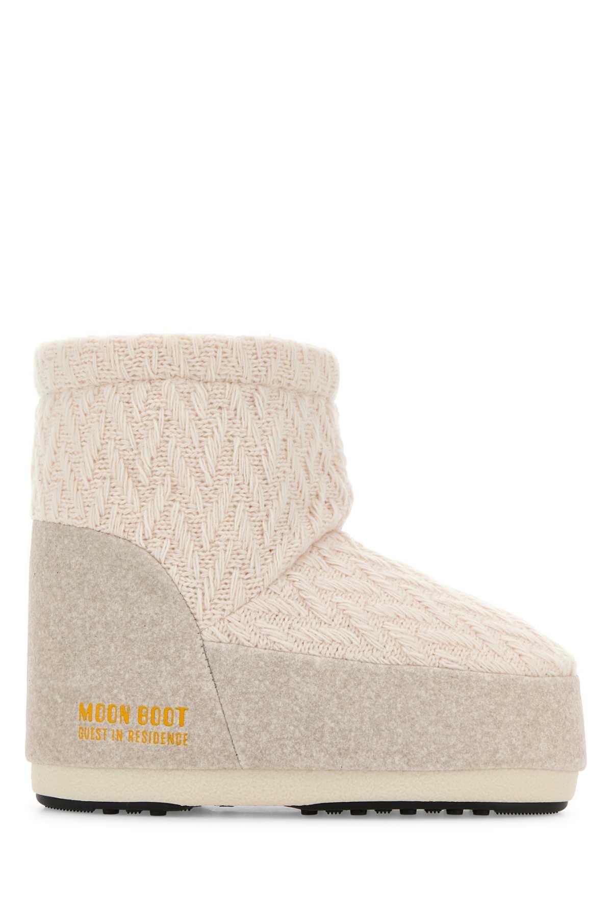Moon Boot Women Ivory Fabric Moon Boot X Guest In Residence Icon Low Ankle Boots MOON BOOT