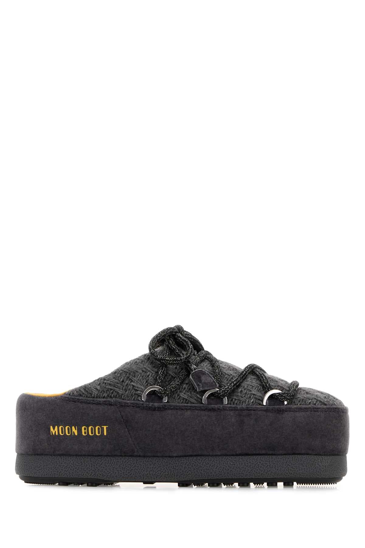 Moon Boot Women Dark Grey Fabric Moon Boot X Guest In Residence  Evx Slippers MOON BOOT