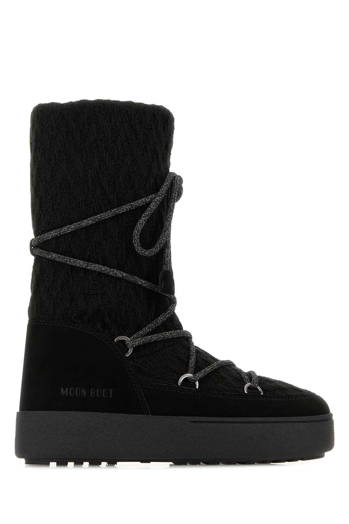 Moon Boot Women Black Fabric Moon Boots X Guest In Residence Ltrack Boots MOON BOOT