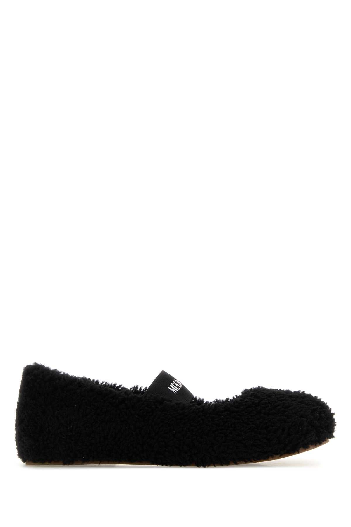 Moon Boot Women Black Shearling Ballerinas MOON BOOT
