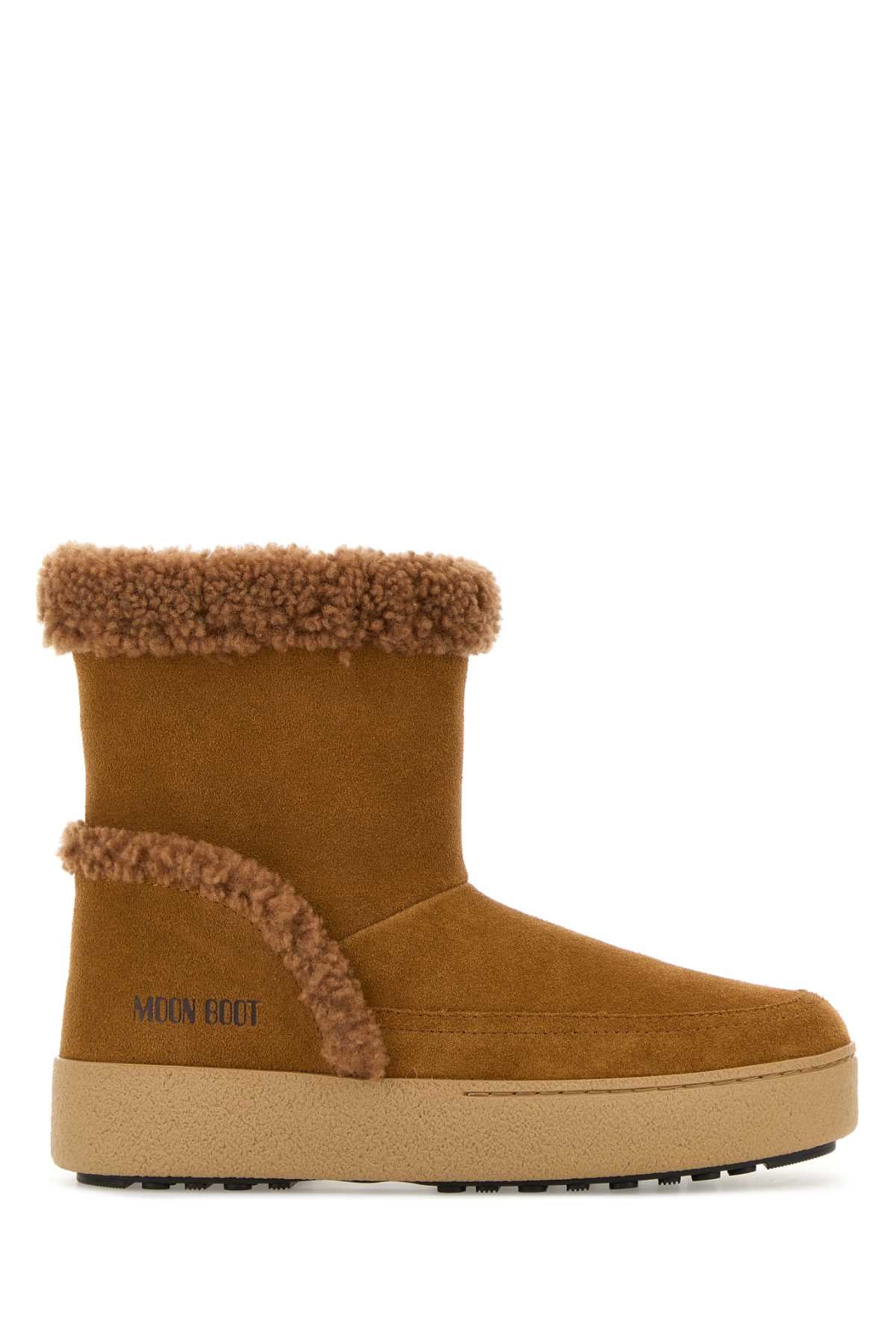 Moon Boot Women Caramel Suede Ltrack Tina Ankle Boots MOON BOOT