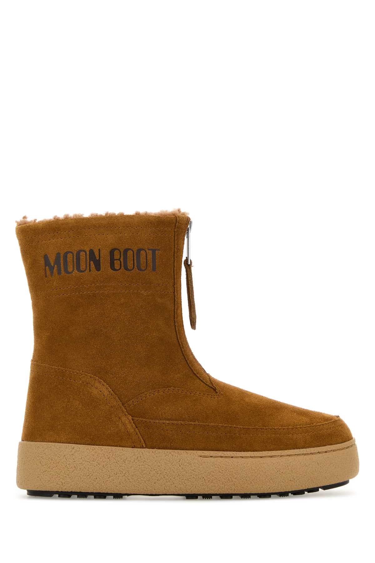 Moon Boot Women Caramel Suede Ltrack Lara Ankle Boots MOON BOOT