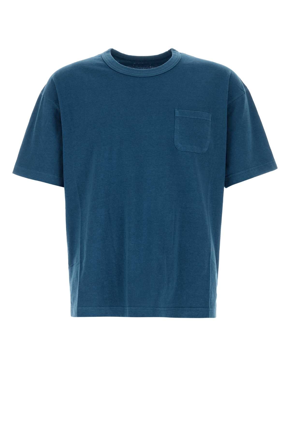 Visvim Men Blue Cotton T-Shirt VISVIM