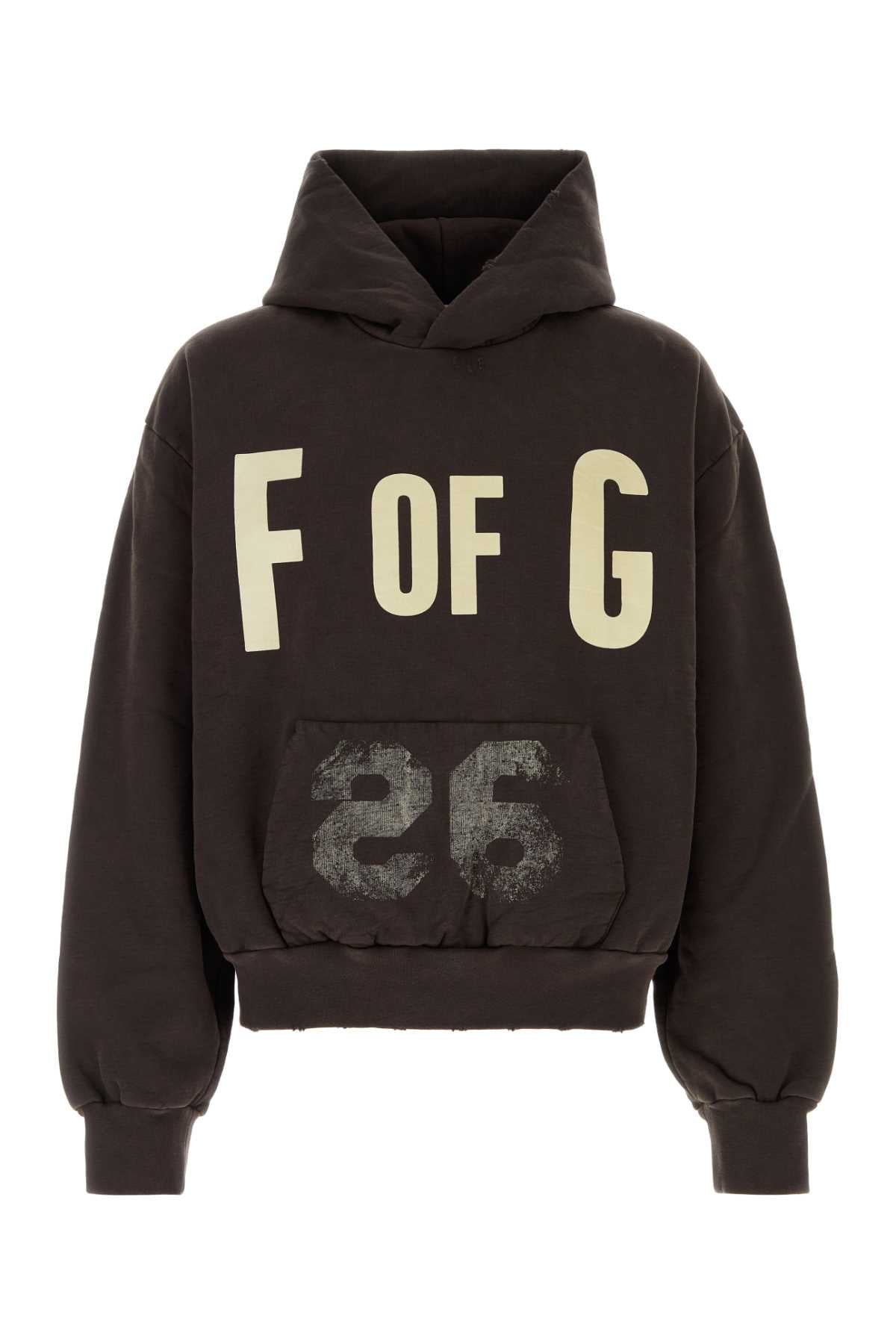 Fear Of God Men Brown Cotton Sweatshirt FEAR OF GOD