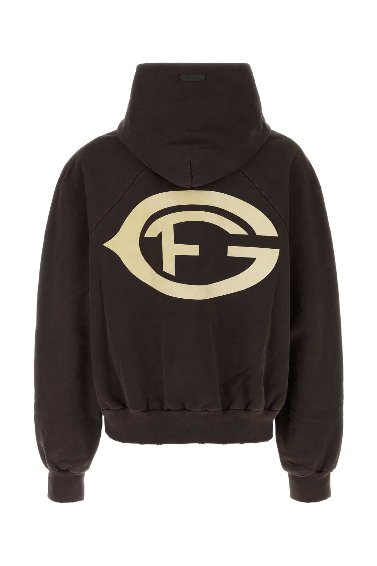 Fear Of God Men Brown Cotton Sweatshirt FEAR OF GOD