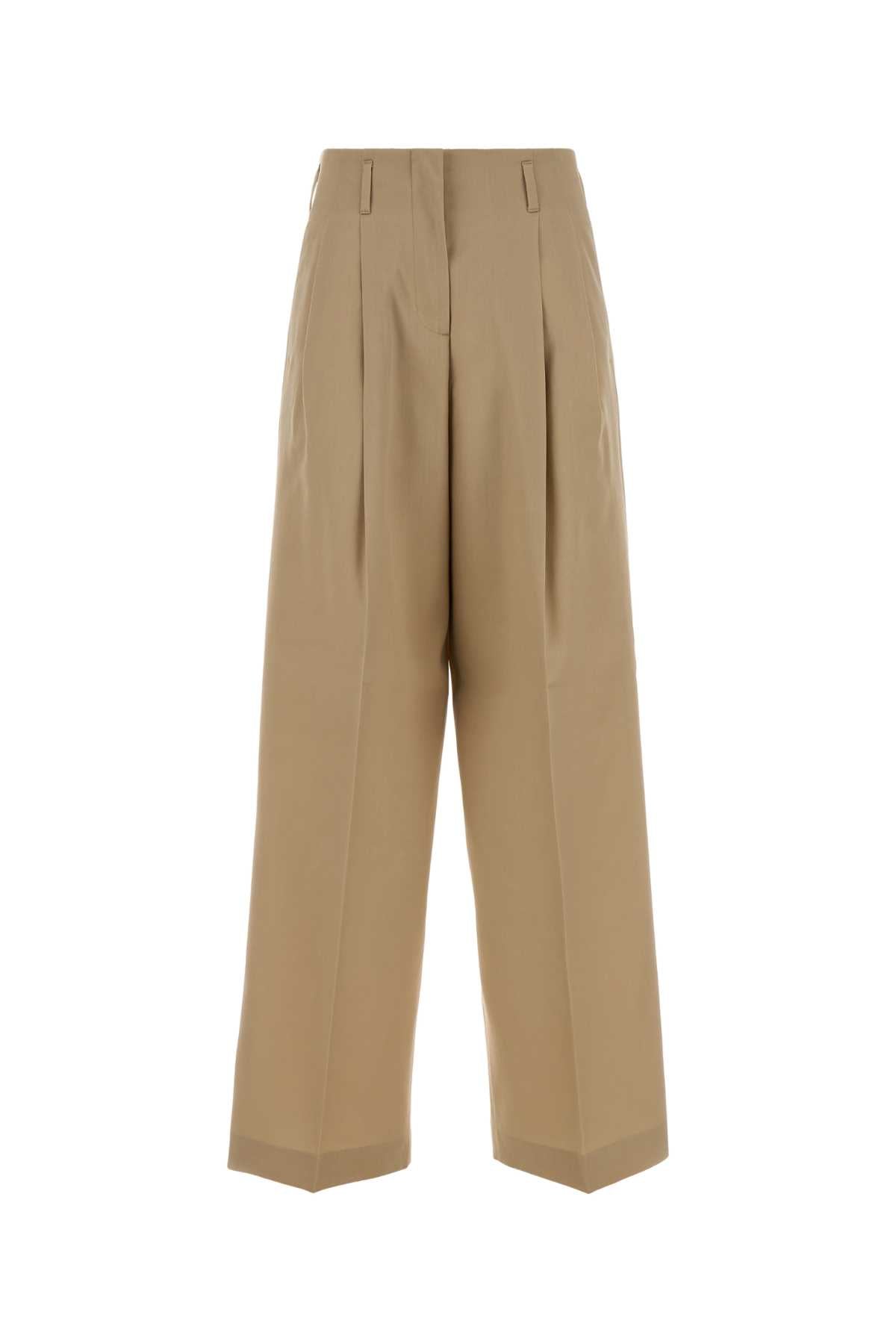 Golden Goose Deluxe Brand Women Beige Wool Wide-Leg Flavia Pant GOLDEN GOOSE