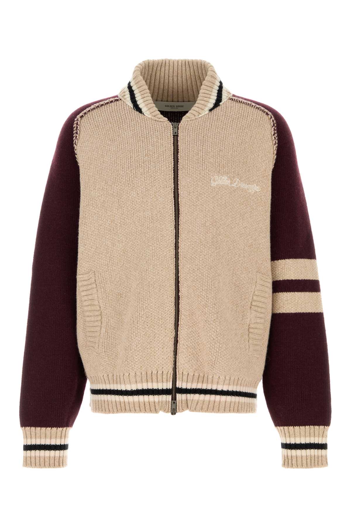 Golden Goose Deluxe Brand Men Beige Wool Blend Cardigan GOLDEN GOOSE