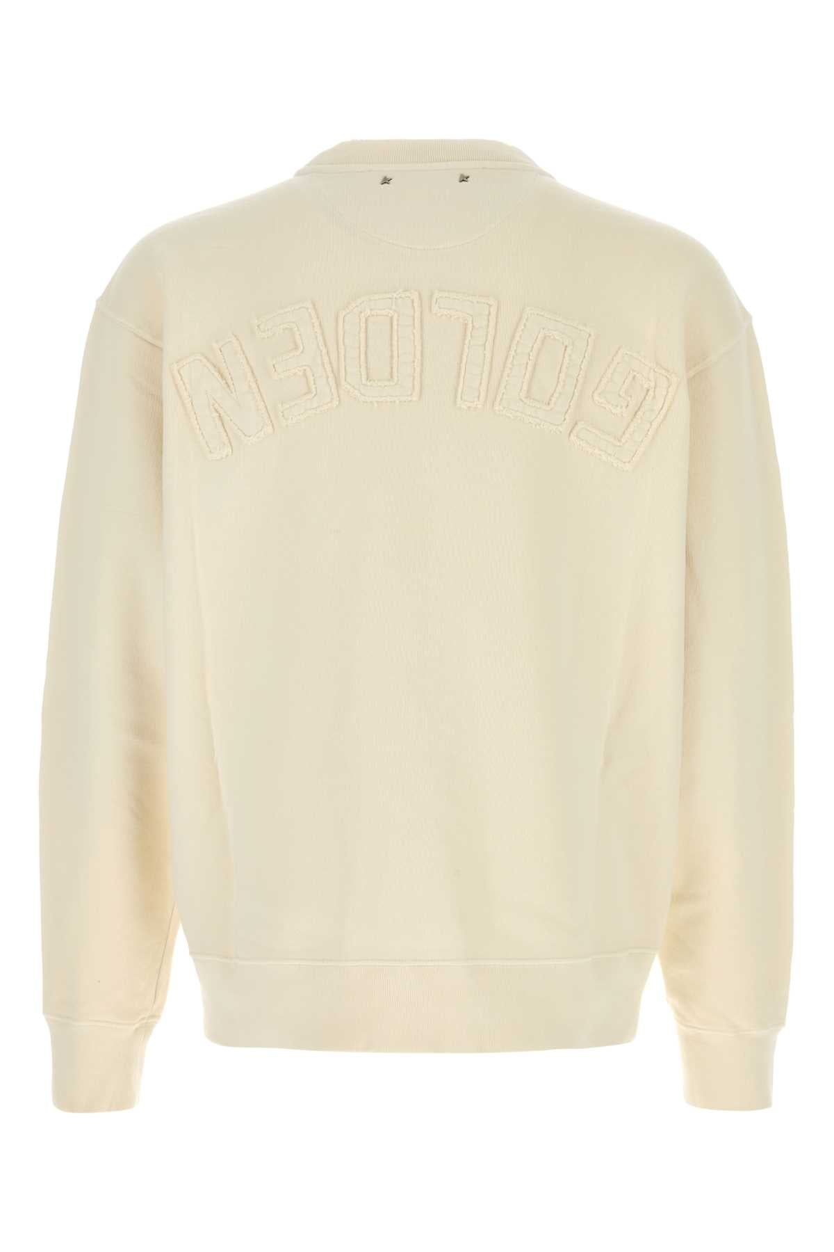 Golden Goose Deluxe Brand Men Ivory Cotton Oversize Sweatshirt GOLDEN GOOSE