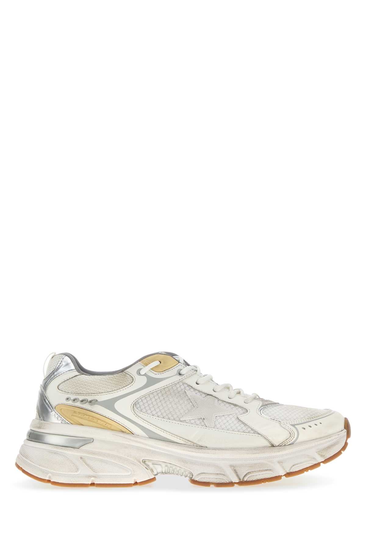 Golden Goose Deluxe Brand Men White Mesh And Leather Lightstar Sneakers GOLDEN GOOSE