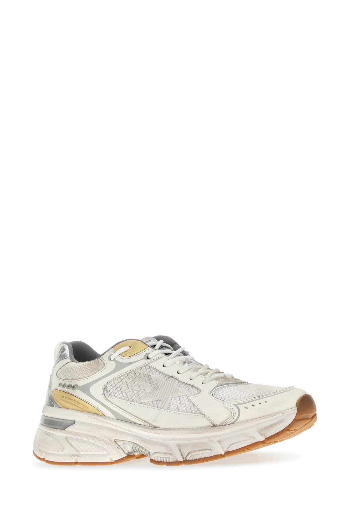 Golden Goose Deluxe Brand Men White Mesh And Leather Lightstar Sneakers GOLDEN GOOSE
