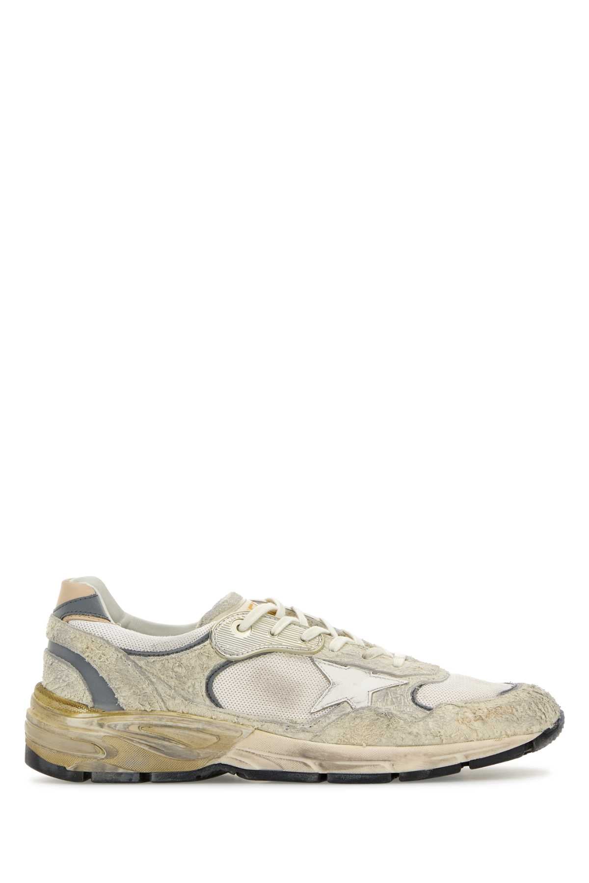 Golden Goose Deluxe Brand Men White Suede And Fabric Running Dad Sneakers GOLDEN GOOSE