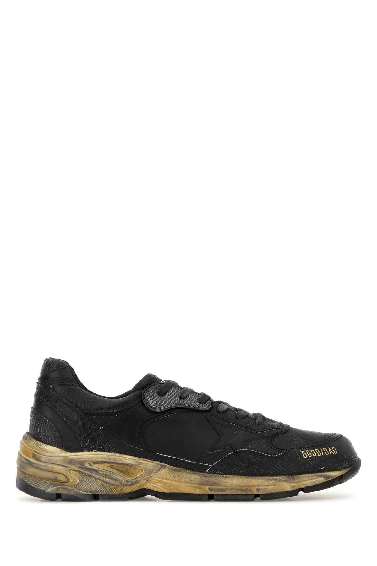 Golden Goose Deluxe Brand Men Charcoal Leather Running Dad Sneakers GOLDEN GOOSE