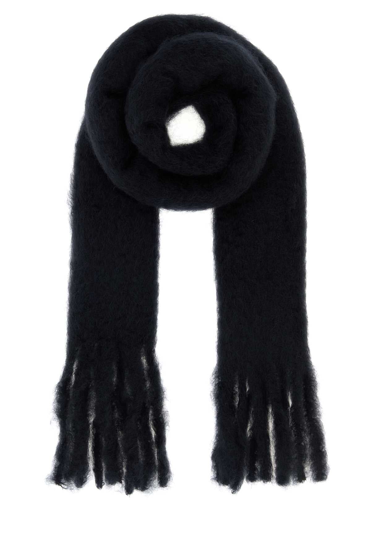 Loewe Men Black Mohair Blend Scarf LOEWE