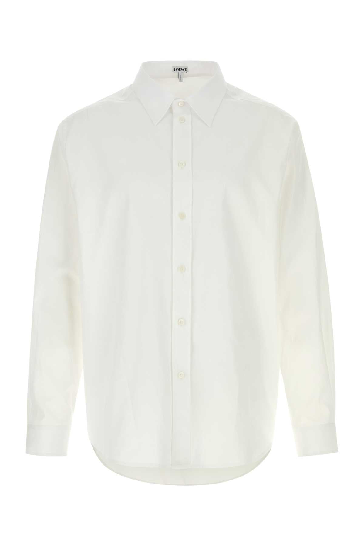 Loewe Men White Poplin Shirt LOEWE