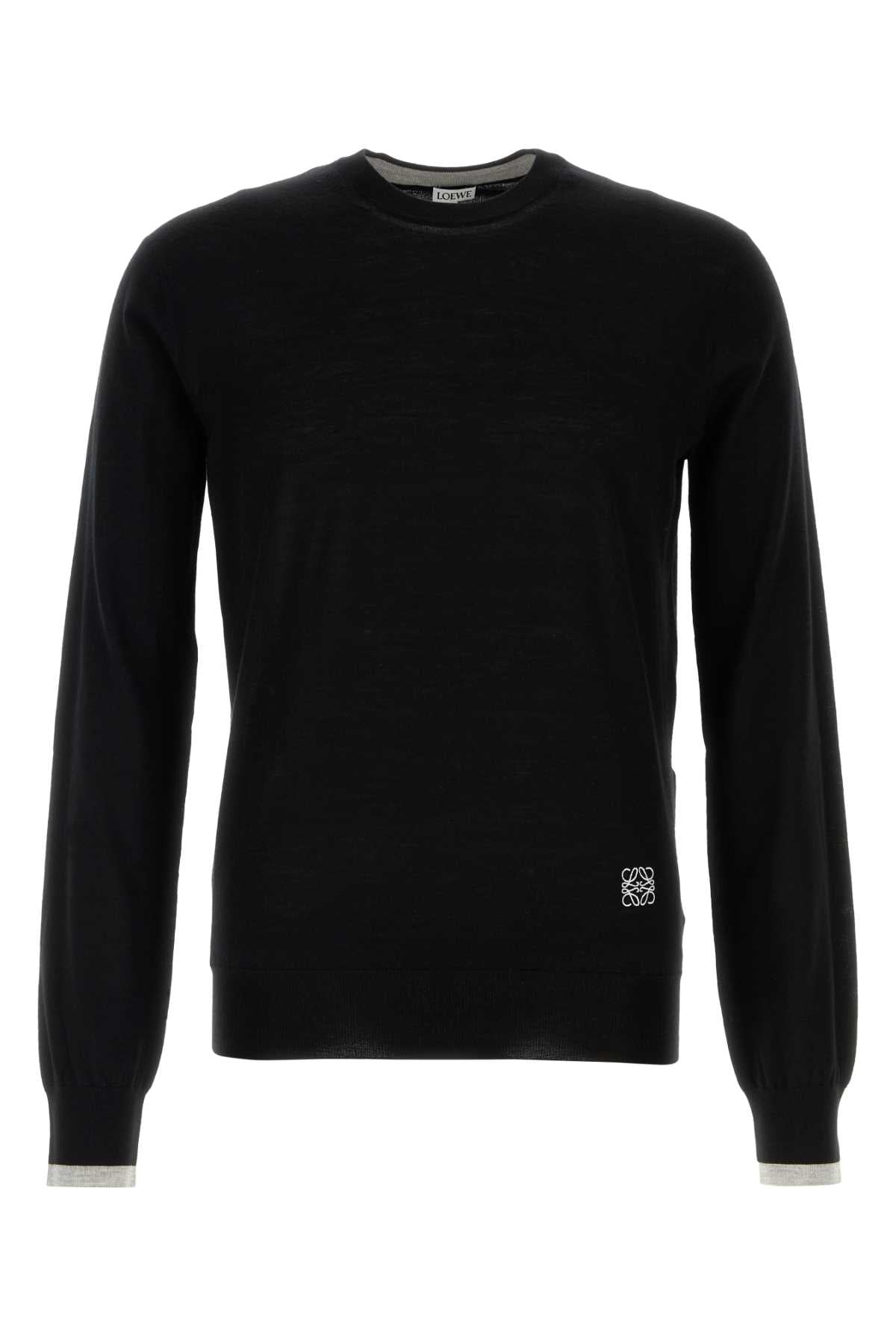 Loewe Men Black Wool Sweater LOEWE