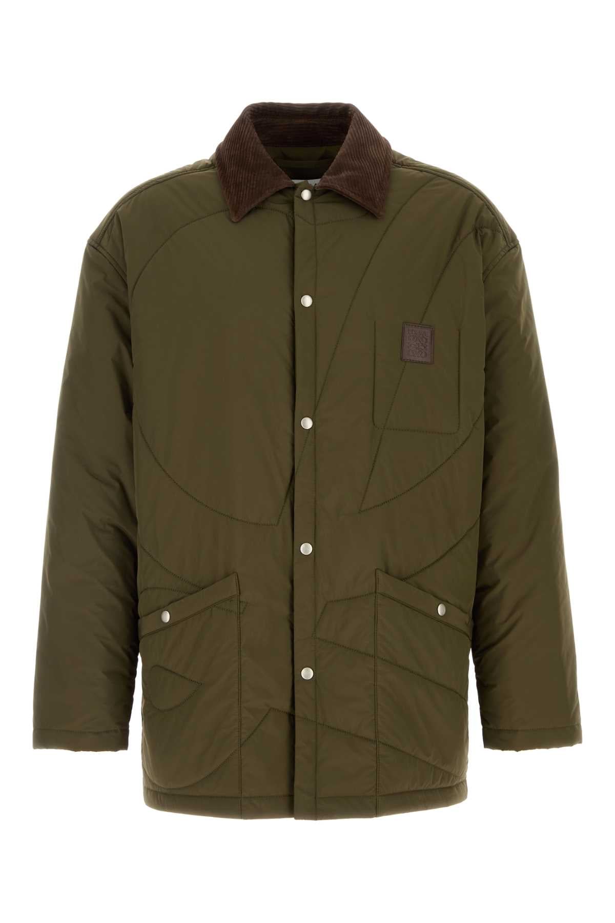 Loewe Men Army Green Polyester Jacket LOEWE
