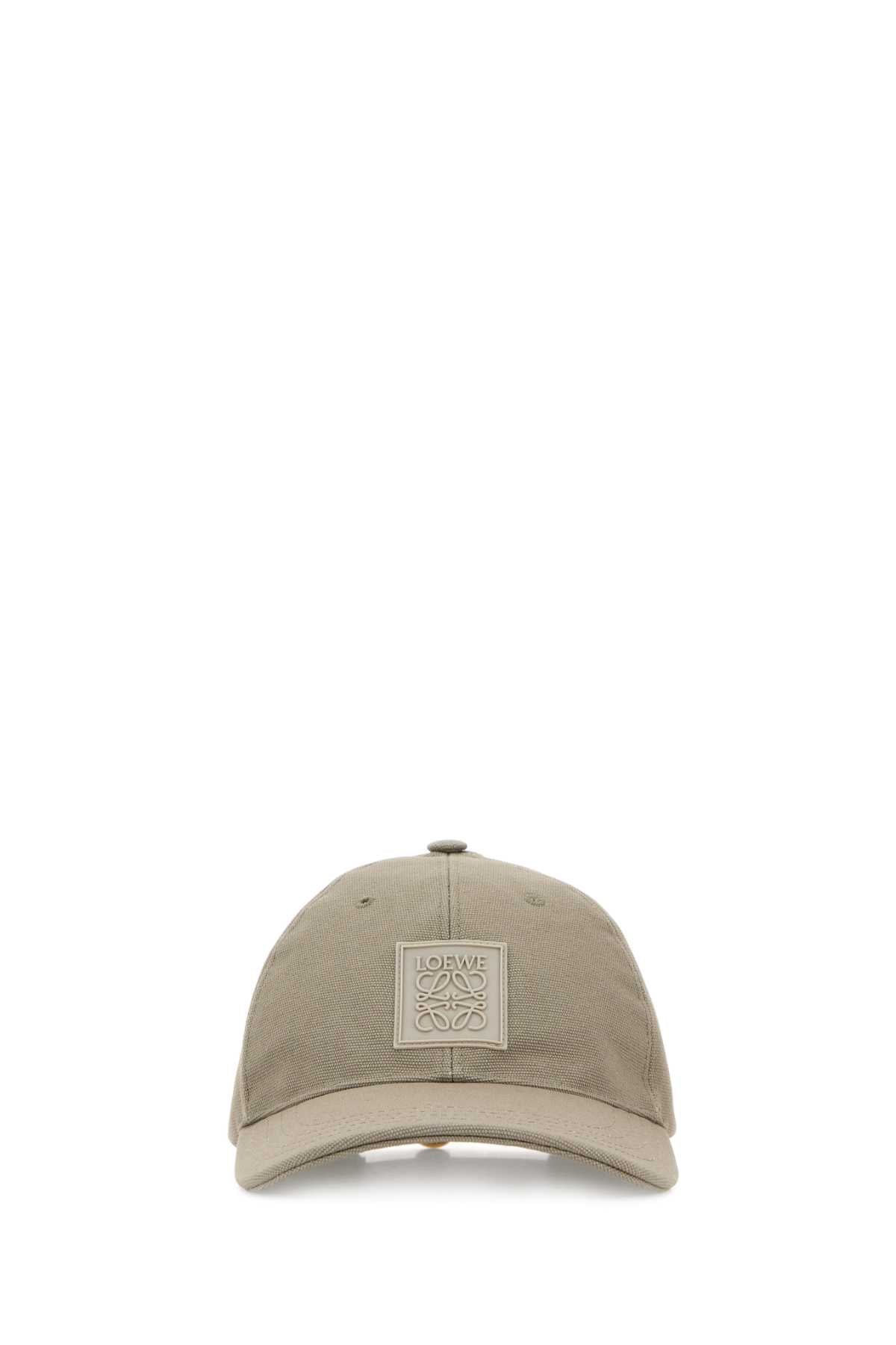 Loewe Men Dove Grey Canvas Baseball Cap LOEWE