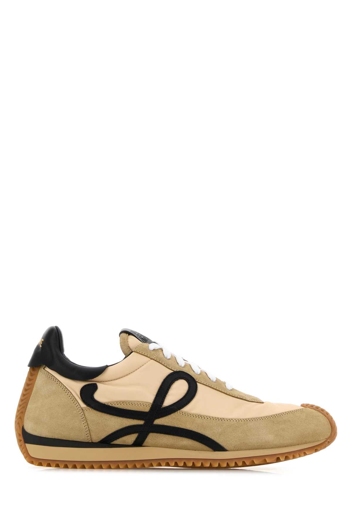 Loewe Men Two-Tone Canvas And Suede Ballet Runner 2.0 Sneakers LOEWE