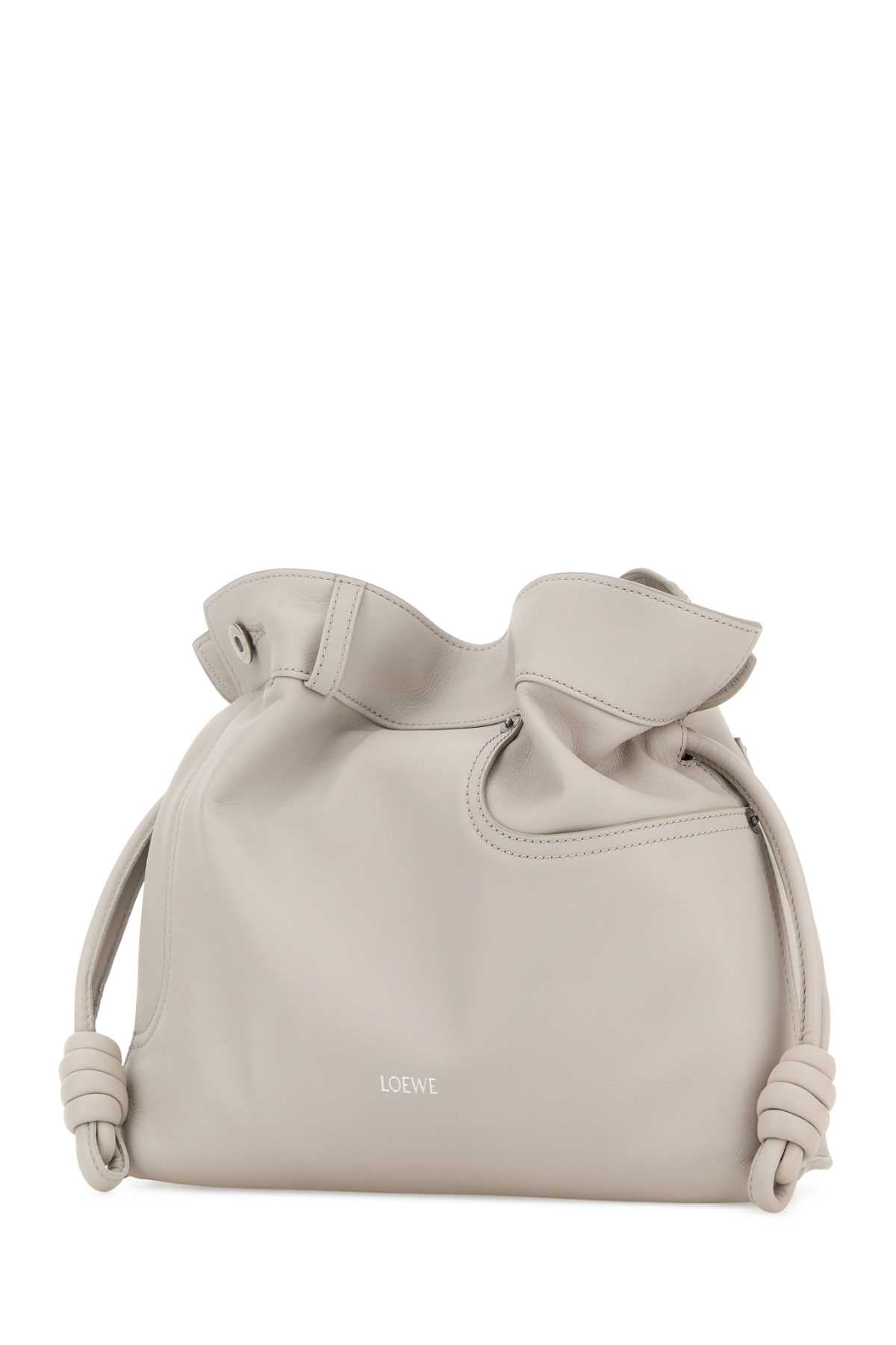 Loewe Women Light Grey Nappa Leather Medium Flamenco Panta Clutch LOEWE