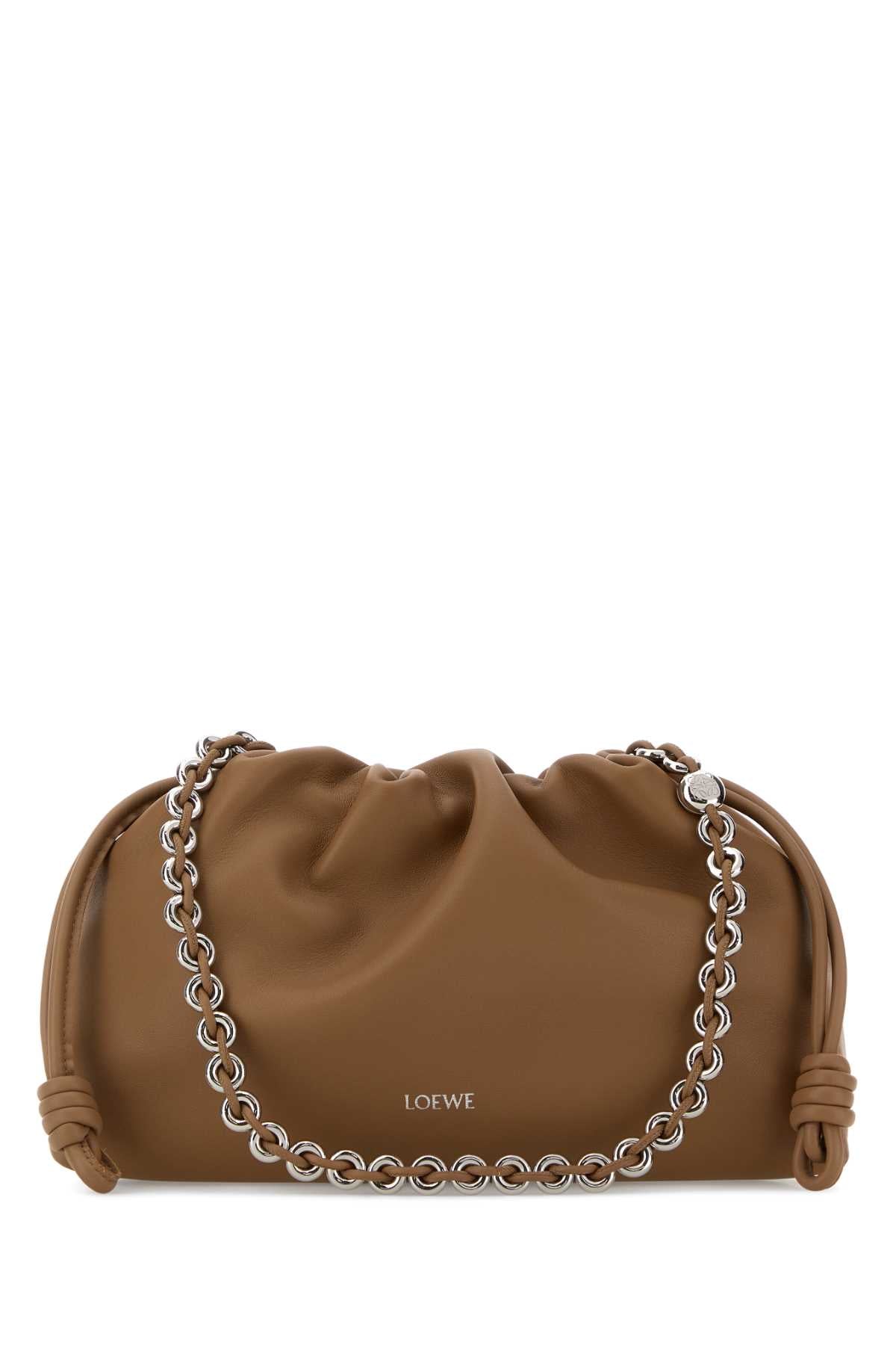 Loewe Women Camel Nappa Leather Medium Flamenco Clutch LOEWE