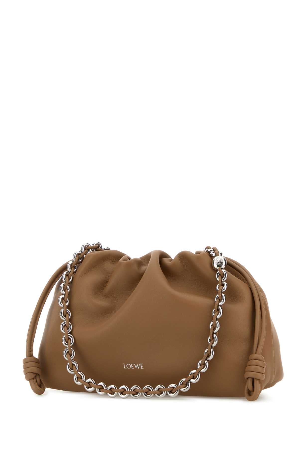 Loewe Women Camel Nappa Leather Medium Flamenco Clutch LOEWE