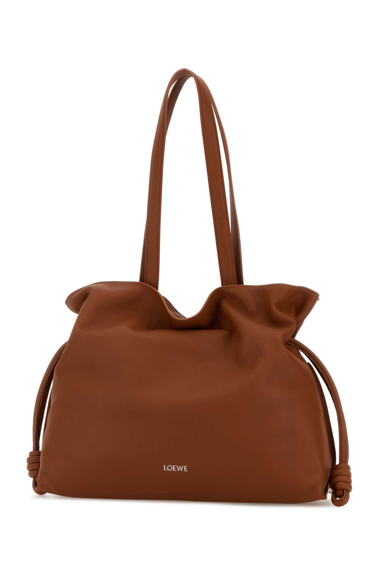 Loewe Women Caramel Nappa Leather Large Flamenco Shoulder Bag LOEWE