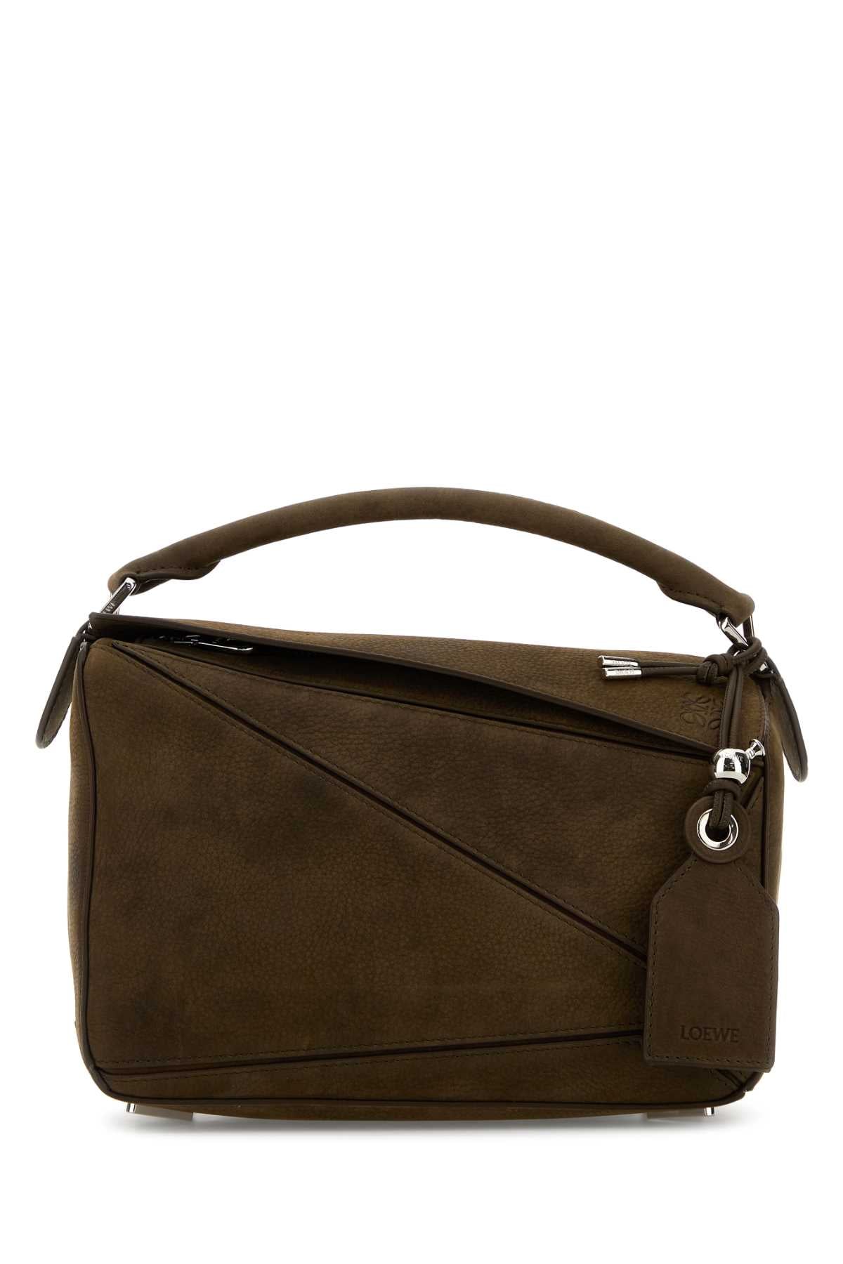 Loewe Women Brown Leather Small Puzzle Handbag LOEWE