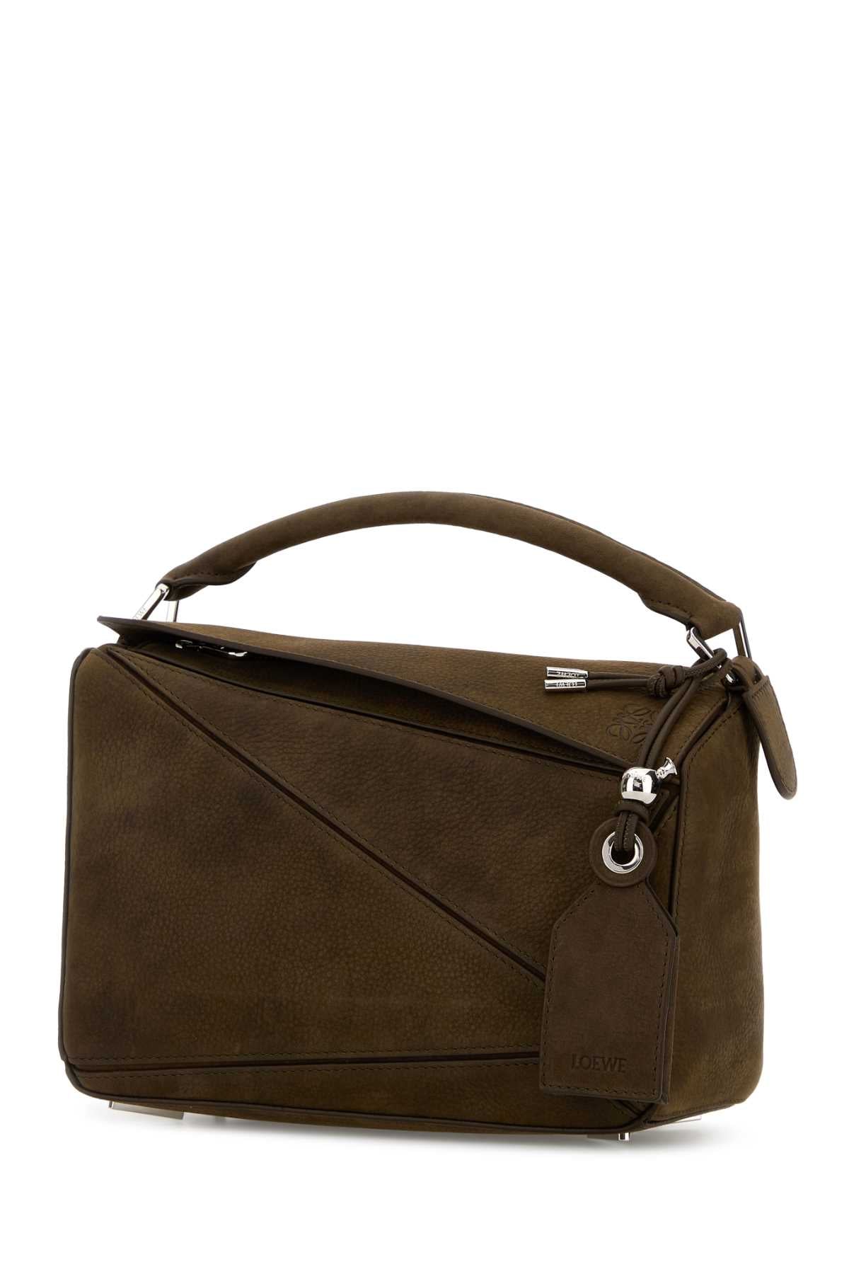 Loewe Women Brown Leather Small Puzzle Handbag LOEWE