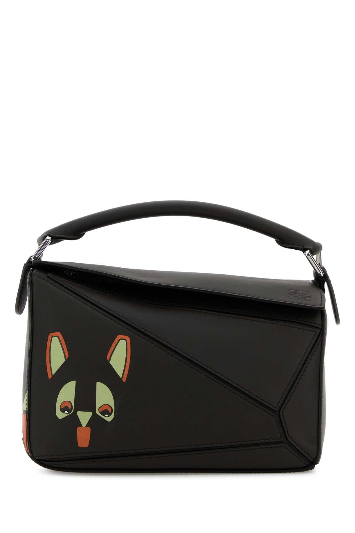 Loewe Women Dark Brown Leather Small Puzzle Handbag LOEWE
