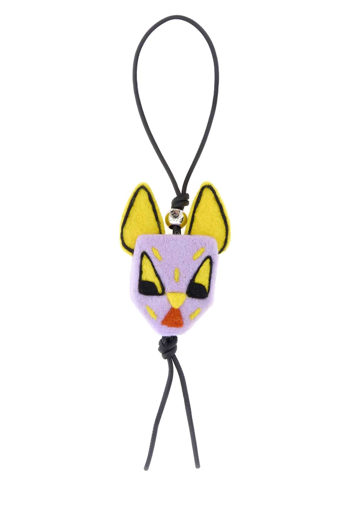 Loewe Women Multicolor Felt Cat Key Ring LOEWE