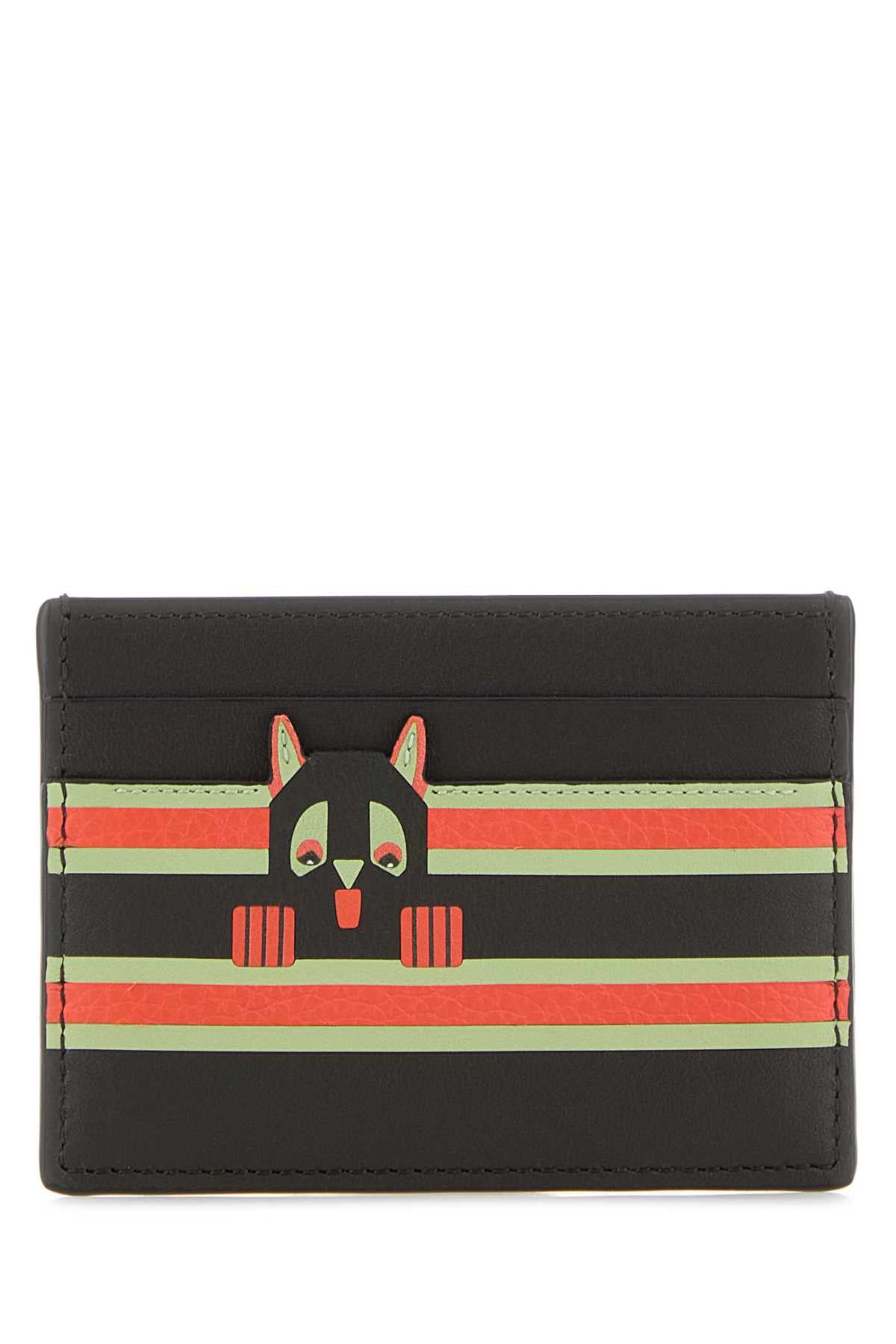 Loewe Women Dark Brown Leather Card Holder LOEWE