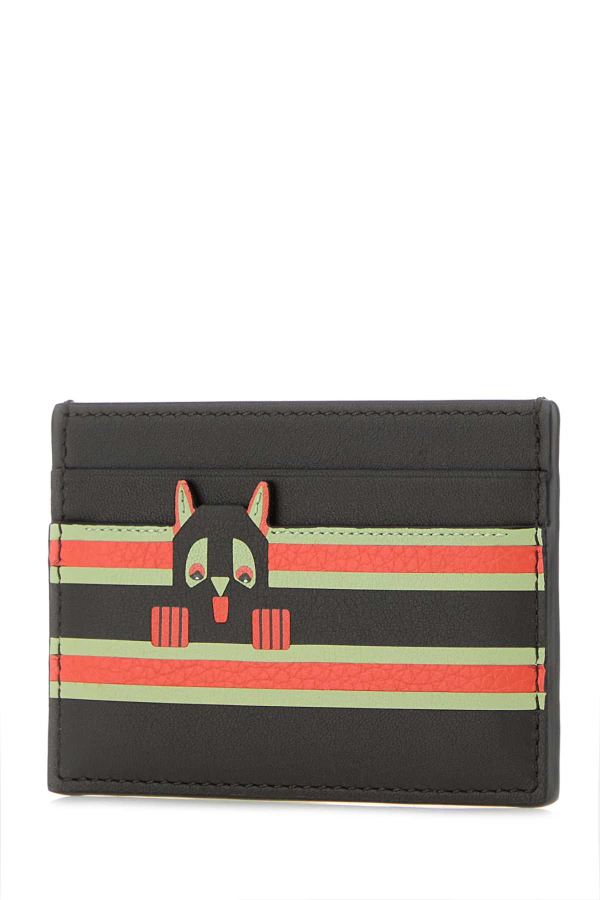 Loewe Women Dark Brown Leather Card Holder LOEWE