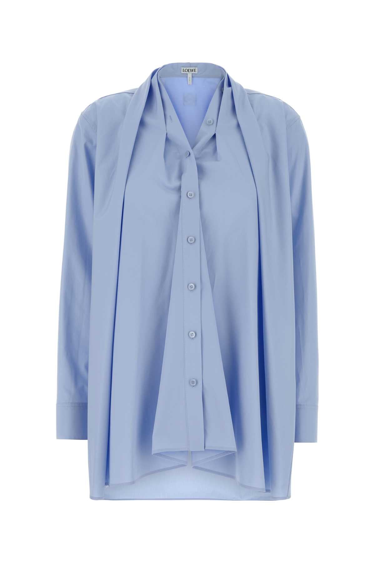 Loewe Women Light Blue Poplin Shirt LOEWE
