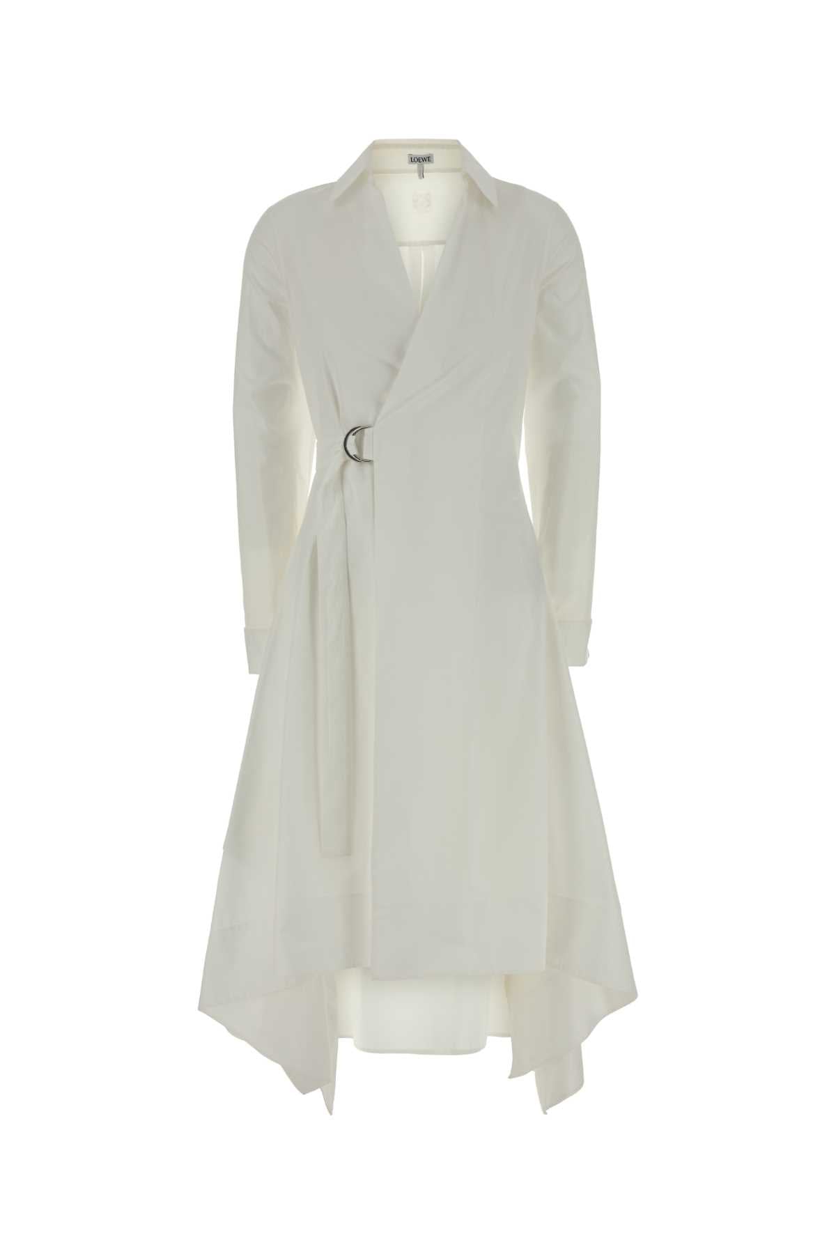 Loewe Women White Poplin Shirt Dress LOEWE