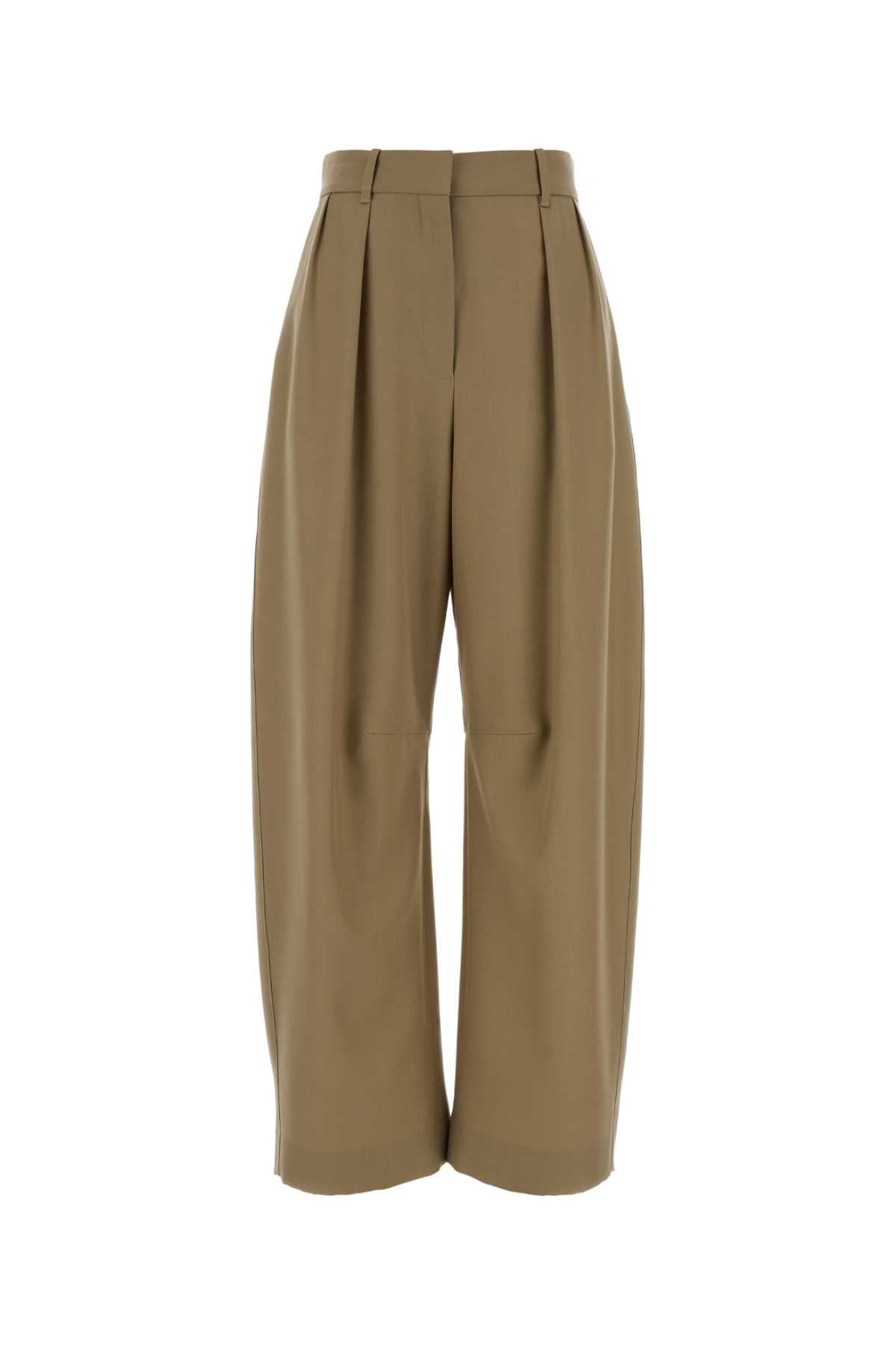 Loewe Women Cappuccino Wool Wide-Leg Pant LOEWE