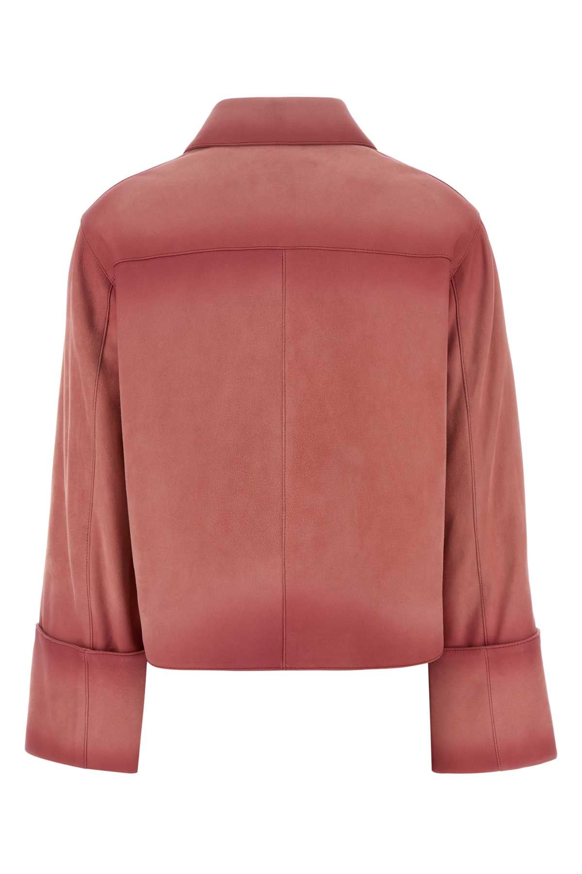 Loewe Women Pink Leather Jacket LOEWE