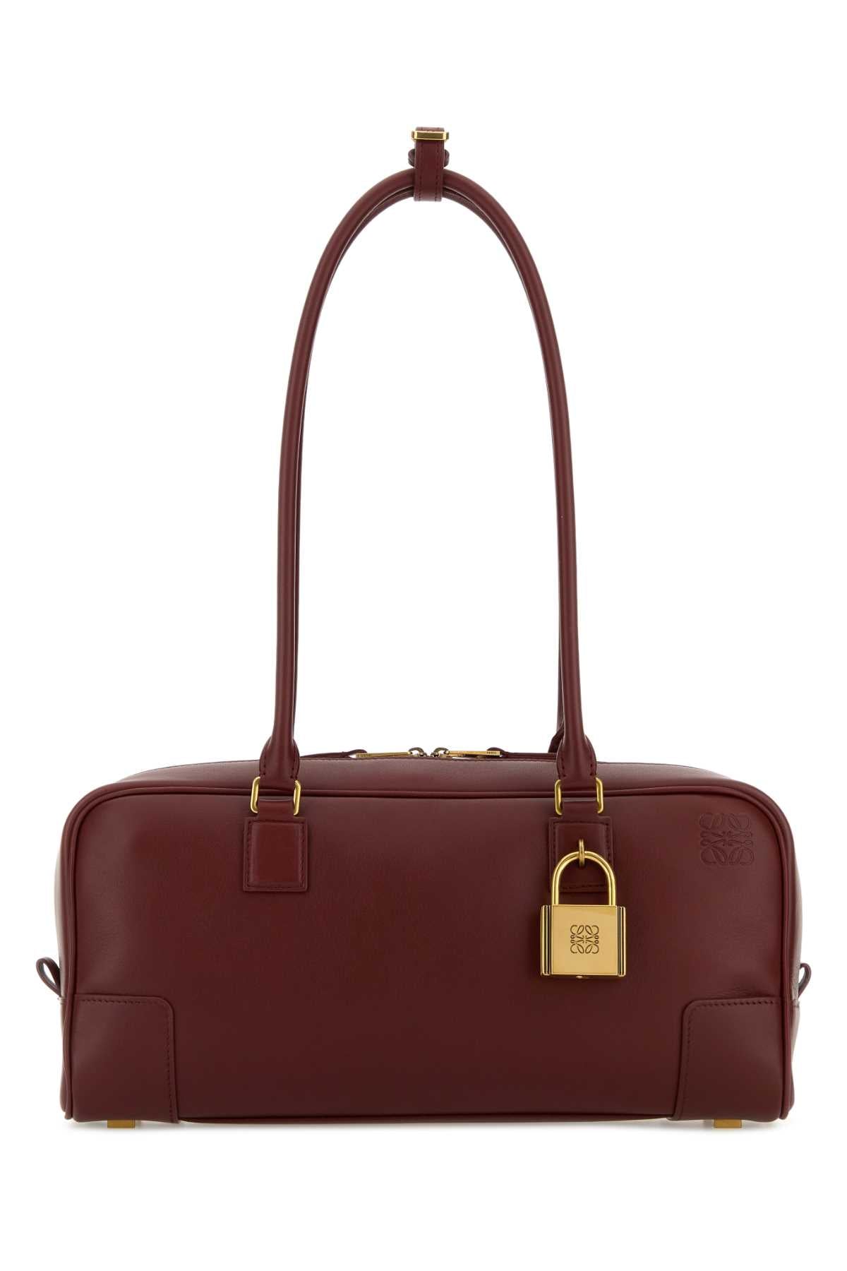 Loewe Women Burgundy Leather Amazona 31 Shoulder Bag LOEWE