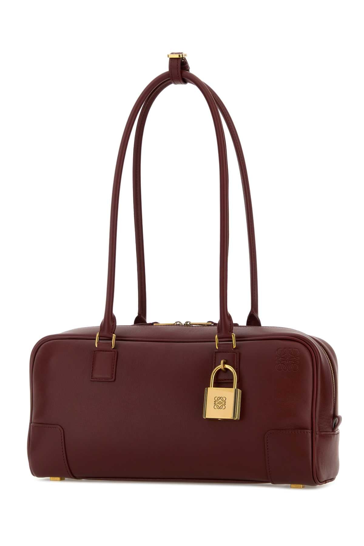 Loewe Women Burgundy Leather Amazona 31 Shoulder Bag LOEWE