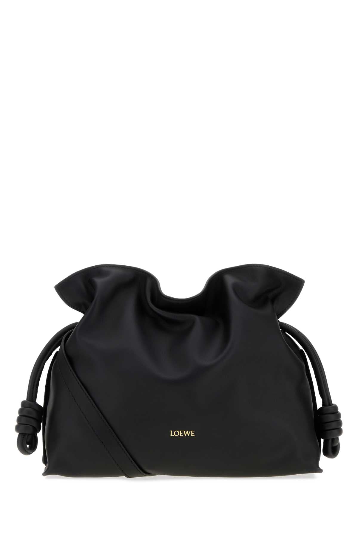 Loewe Women Black Nappa Leather Medium Flamenco Clutch LOEWE