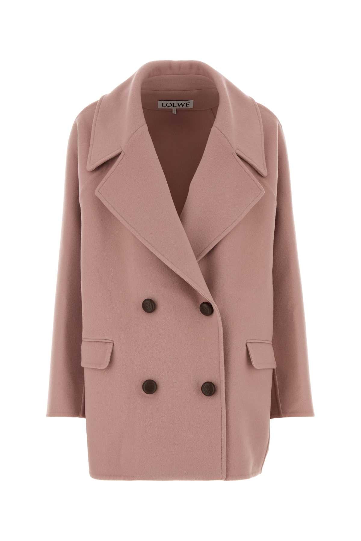 Loewe Women Pink Wool Coat LOEWE