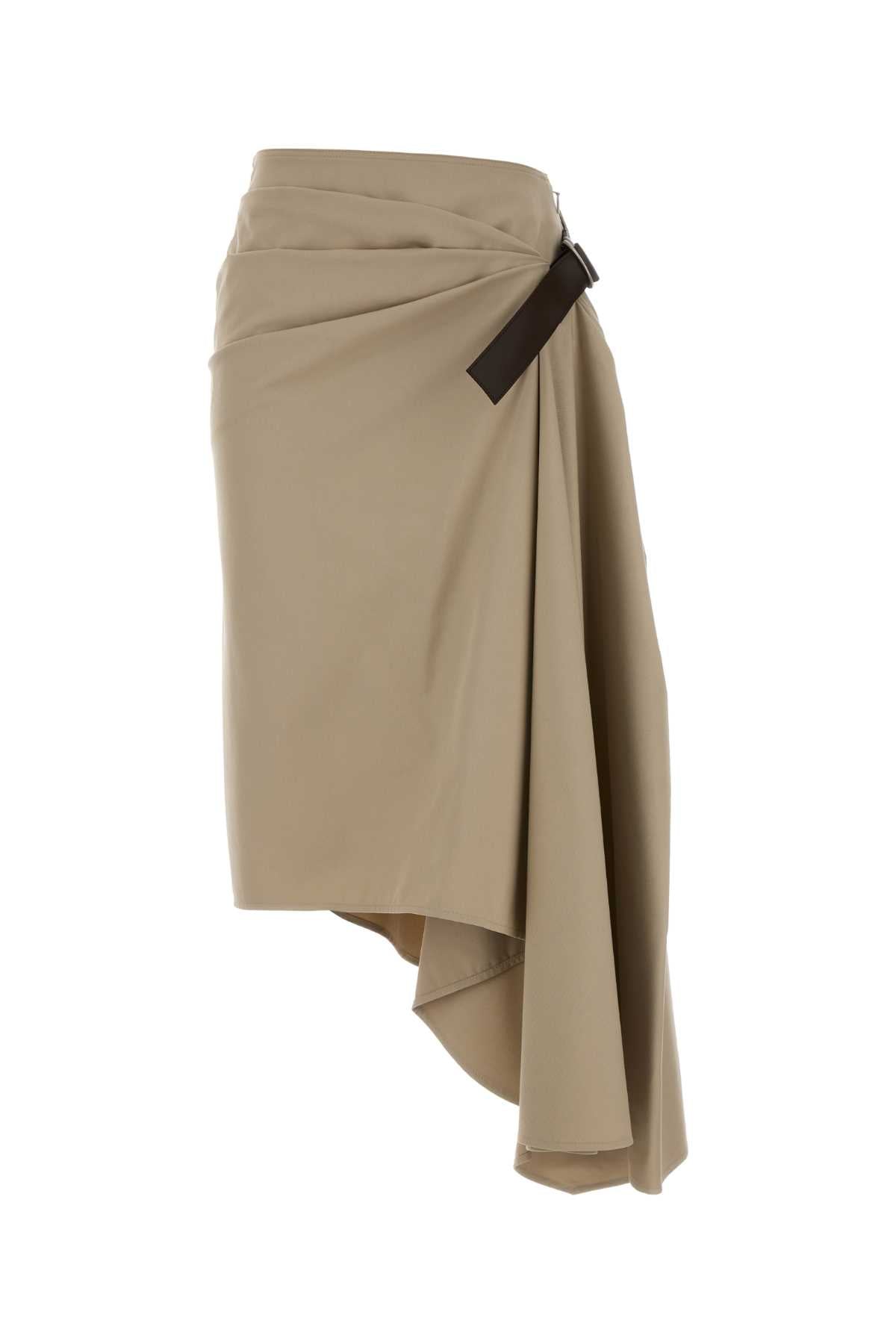 Loewe Women Beige Gabardine Skirt LOEWE