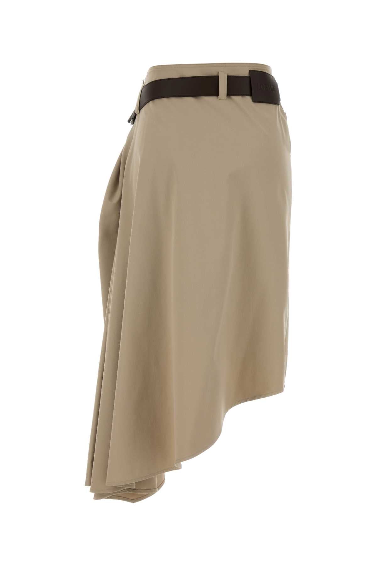 Loewe Women Beige Gabardine Skirt LOEWE
