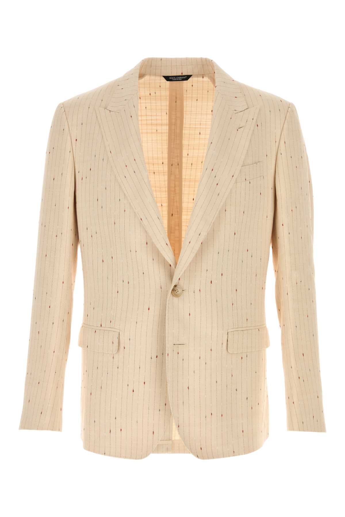 Dolce & Gabbana Men Embroidered Jersey Blazer DOLCE & GABBANA