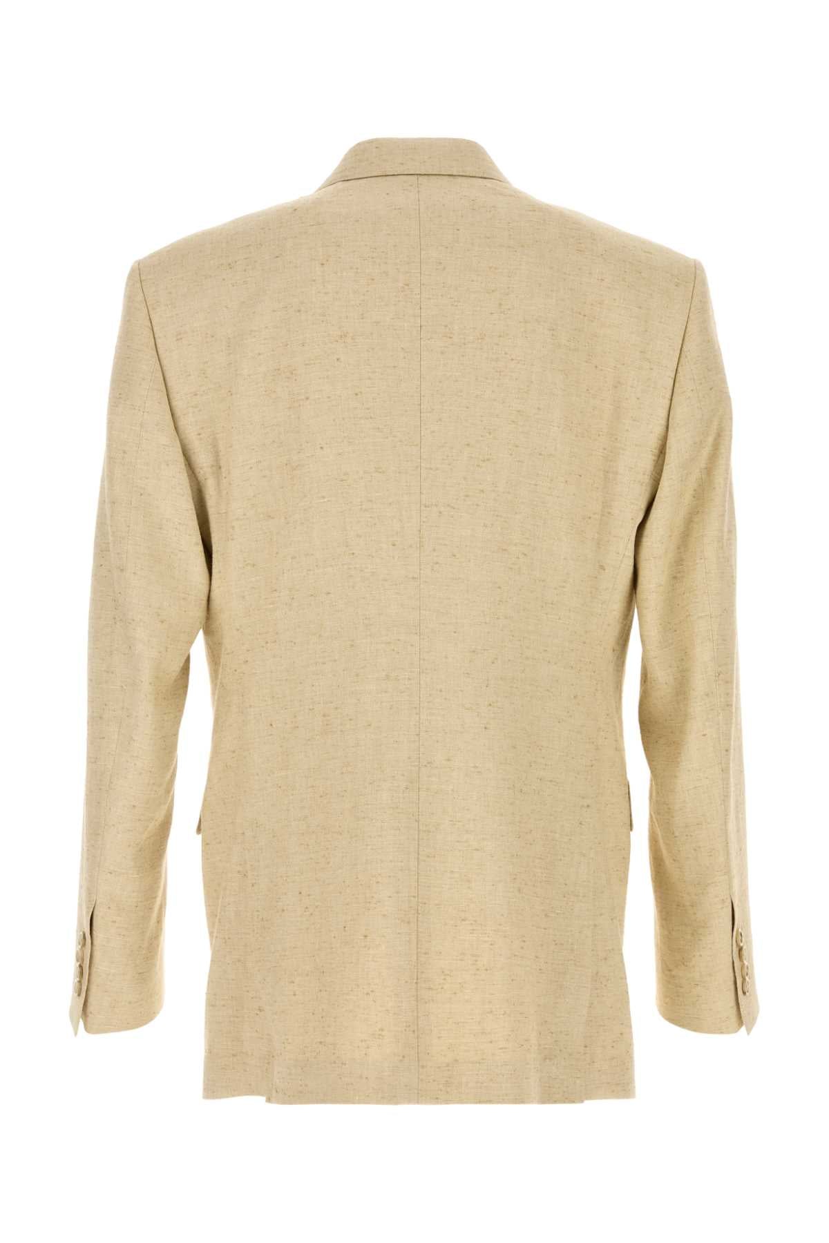 Dolce & Gabbana Men Sand Tweed Blazer DOLCE & GABBANA