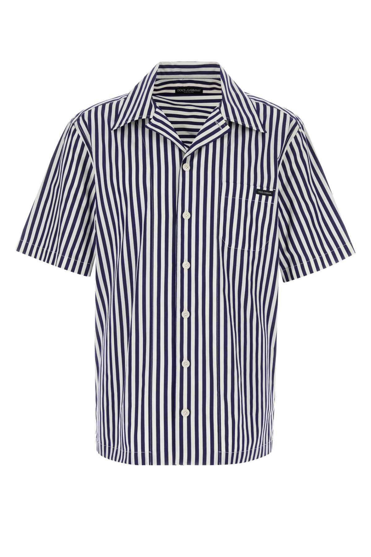Dolce & Gabbana Men Embroidered Poplin Shirt DOLCE & GABBANA