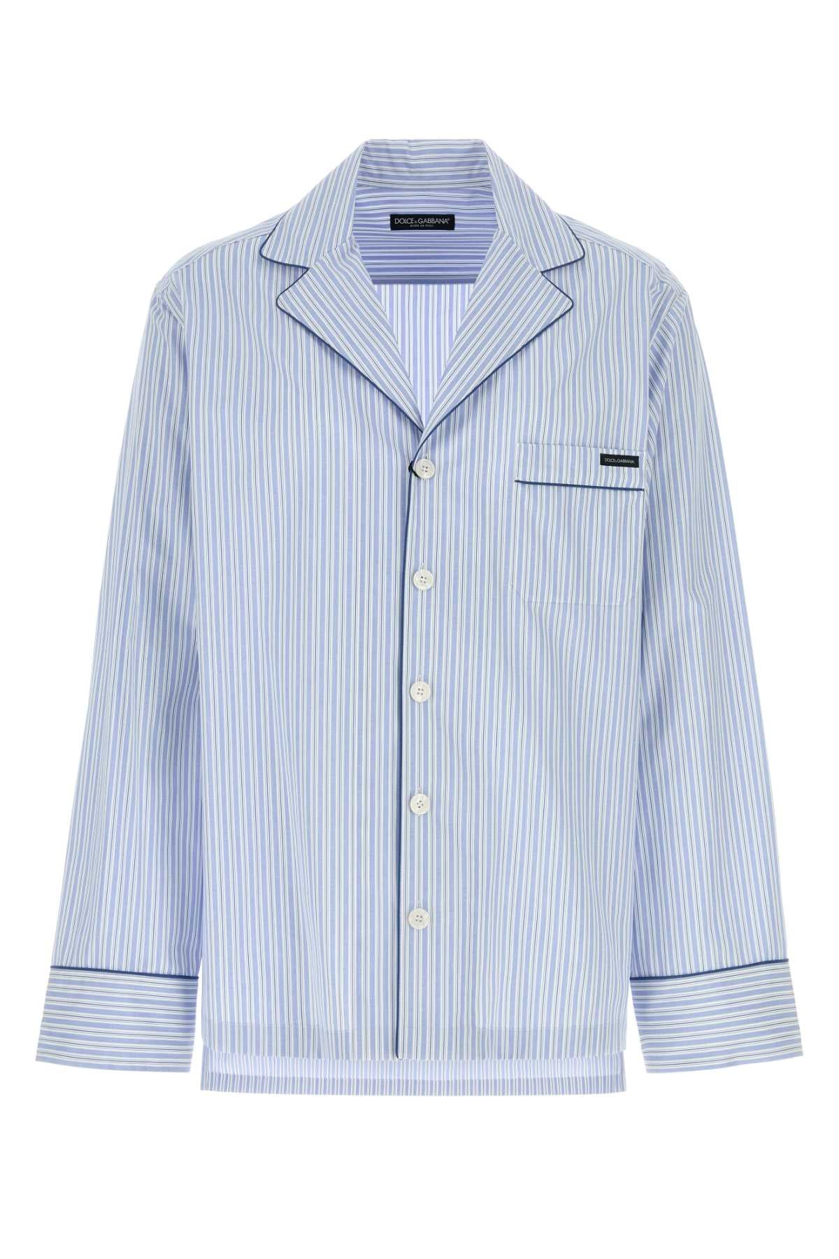 Dolce & Gabbana Men Embroidered Poplin Shirt DOLCE & GABBANA
